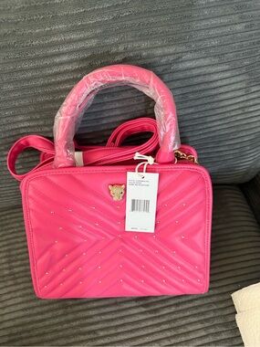Jessica Simpson Bright Pink Structured Top-Handle Women's Bag retail $75